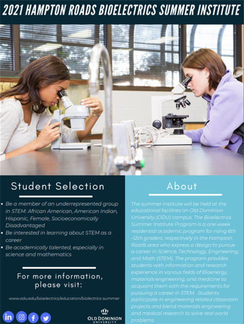 2021 Hampton Roads Biolectrics Summer Institute 